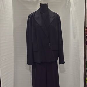 Amanda Smith Black pin strip pants suit Size 22W